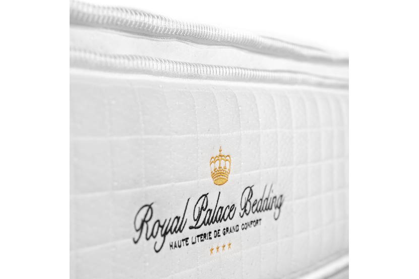 Ensemble Matelas Sommier 80x190 cm - Sommier Noir (déjà monté) - George V