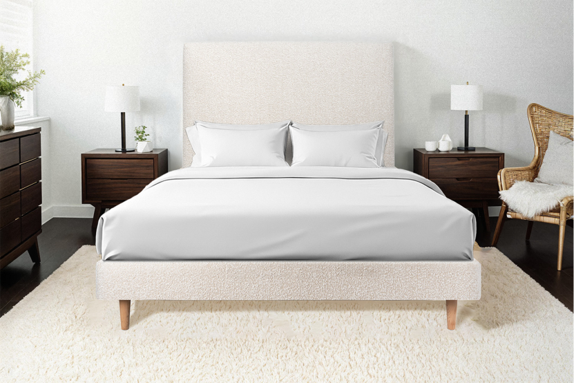 Sommier Tapissier 150x200 cm - H29 cm - Bouclette - Beige clair