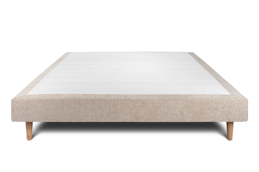 Sommier Tapissier 150x200 cm - H29 cm - Toile nattée - Beige brun