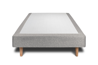 Sommier Tapissier 80x200 cm - H29 cm - Bouclette - Gris