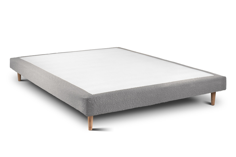 Sommier Tapissier 150x190 cm - H29 cm - Bouclette - Gris