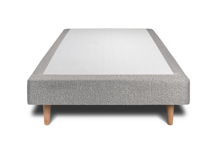 Sommier Tapissier 100x200 cm - H29 cm - Bouclette - Gris