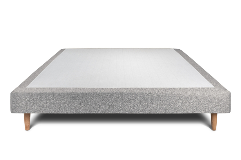 Sommier Tapissier 135x190 cm - H29 cm - Bouclette - Gris