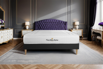 Ensemble Matelas Sommier 130x220 cm - Sommier Noir (en kit) - Nottingham