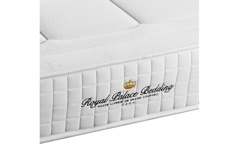 Ensemble Matelas Sommier 120x210 cm - Sommier Blanc (en kit) - Balmoral